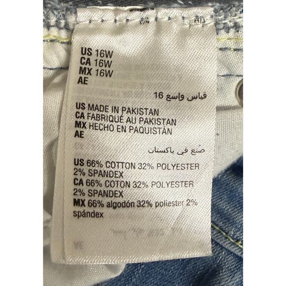 INC International Concepts Ankle Jeans Size 16W Stretch Distress Leopard EUC - Picture 9 of 10